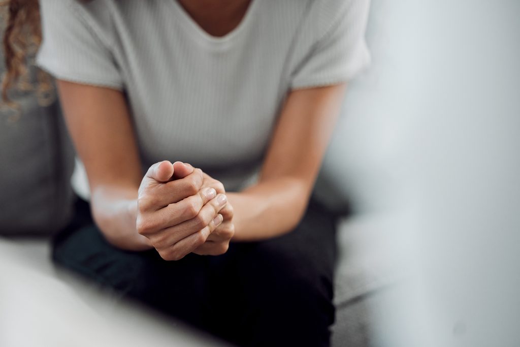 Client during a therapy session in West Chester, PA